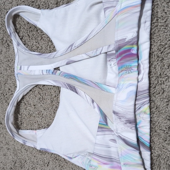 Athleta Contender Sports Bra Iridescent Abstract Print size XS - Picture 6 of 12